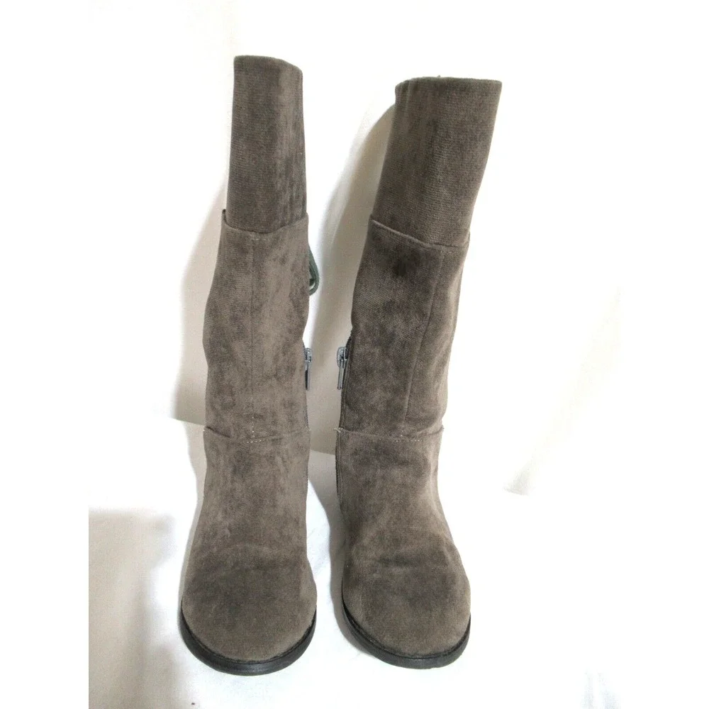 Joyfolie Chantal Toddler Girl's Size 7 Tall Brown Suede Fully Lined Boots